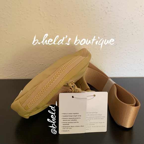 lululemon Everywhere Belt Bag *Extended Strap Golden Sand Yellow OS New NWT - Picture 5 of 14